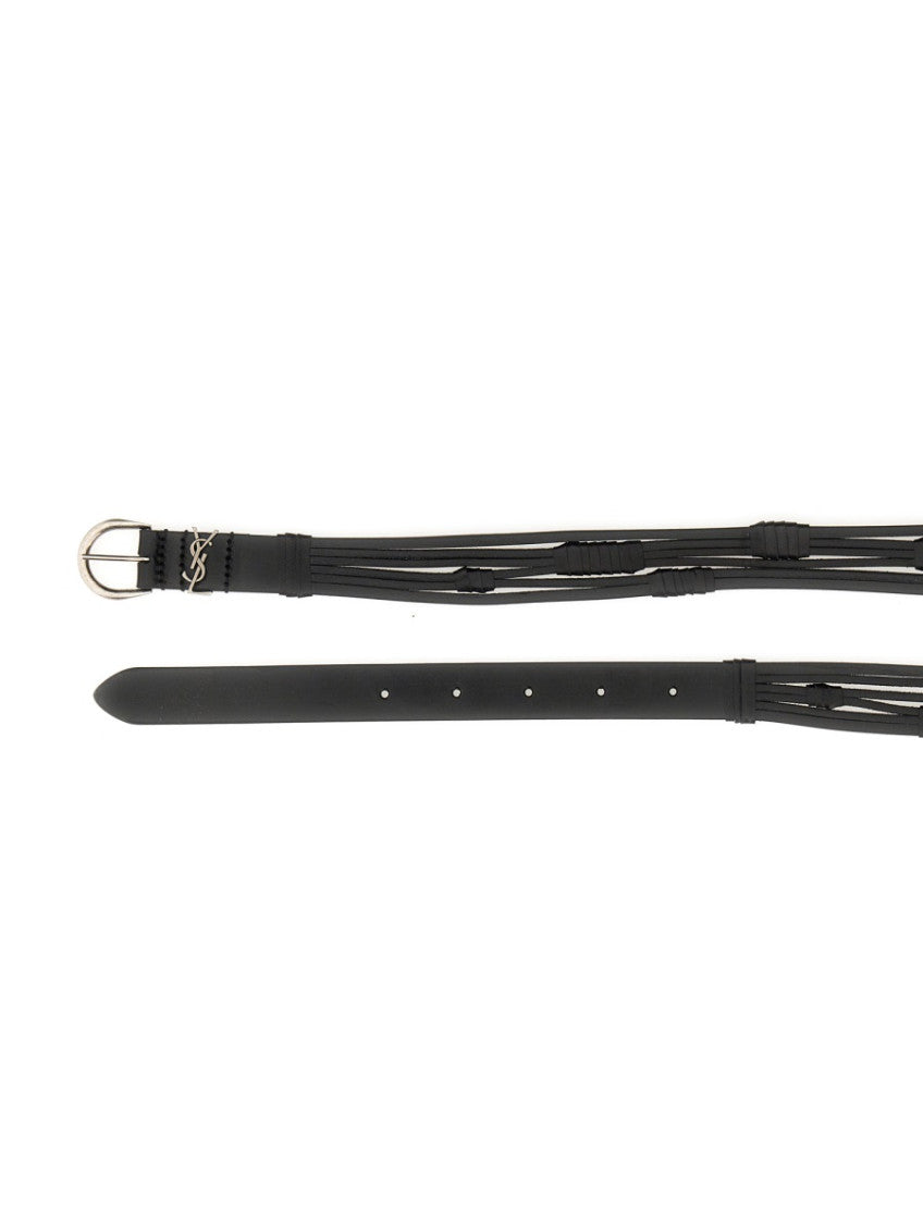 Black Crescent Moon Buckle Belt 3