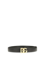 Black Logo Buckle Belt 1