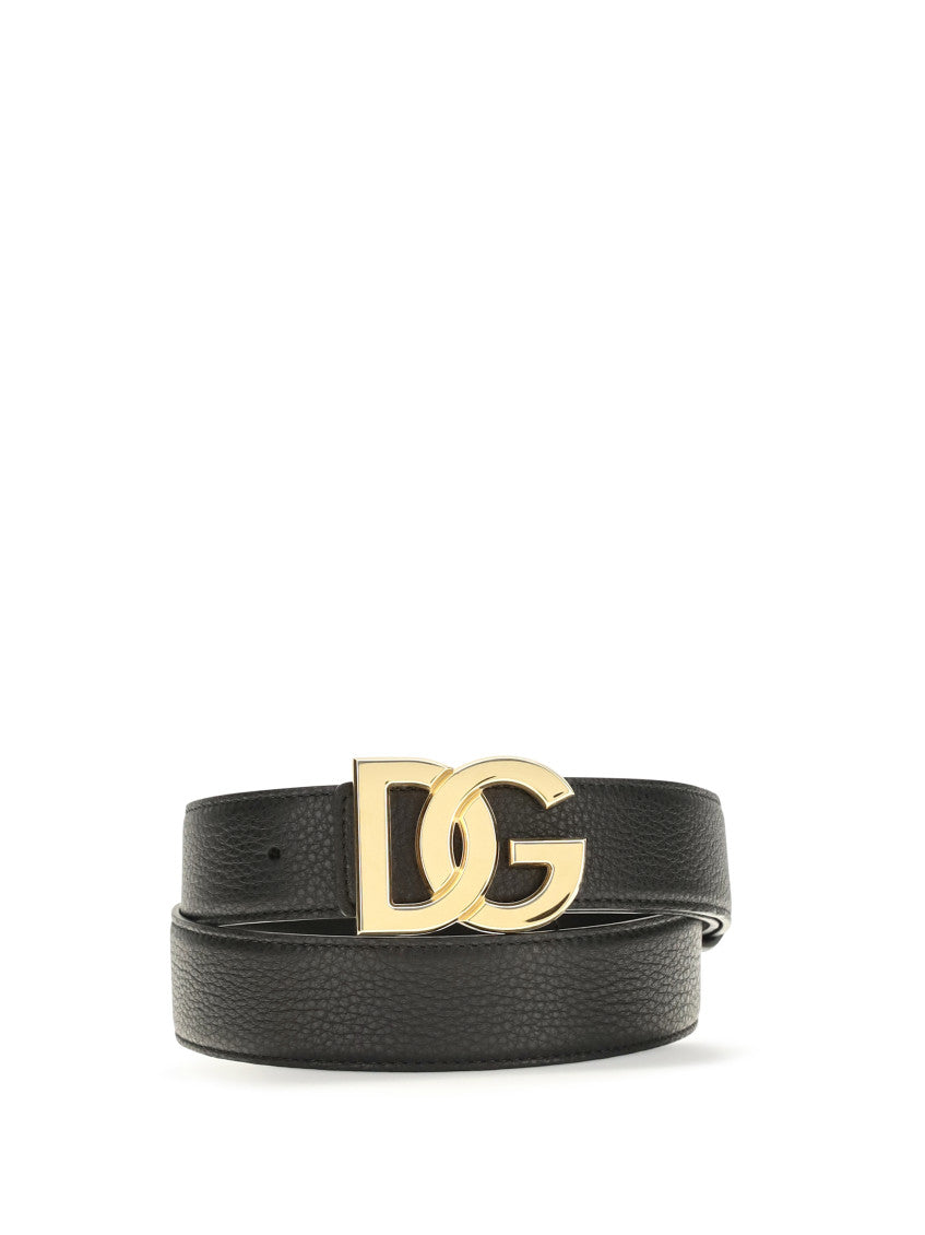 Black Logo Buckle Belt 2
