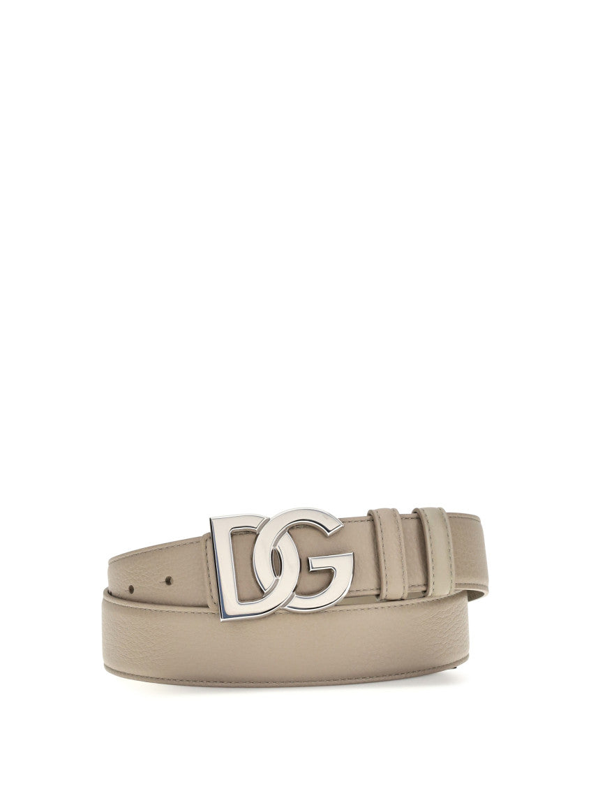 Beige Logo Buckle Belt 2