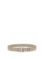 Beige Logo Buckle Belt 1