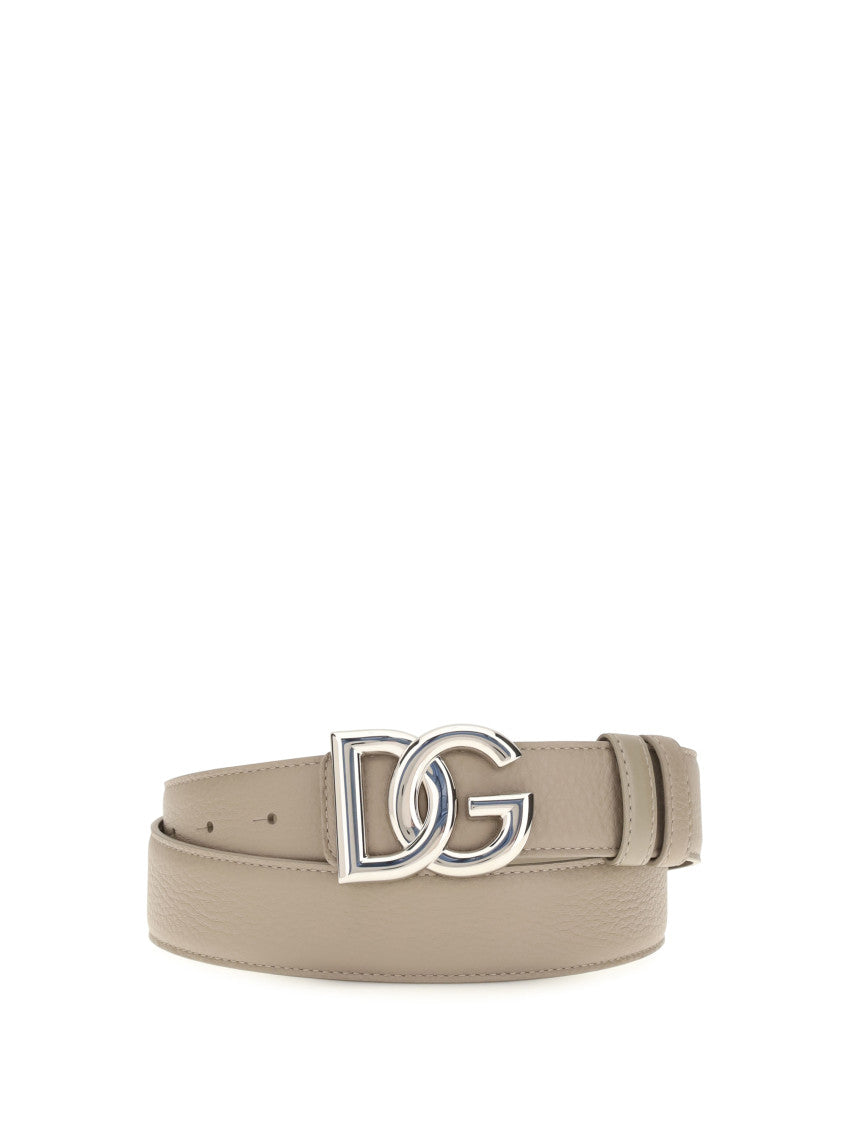 Beige Logo Buckle Belt 2