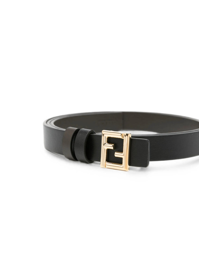Black Logo Buckle Belt 2