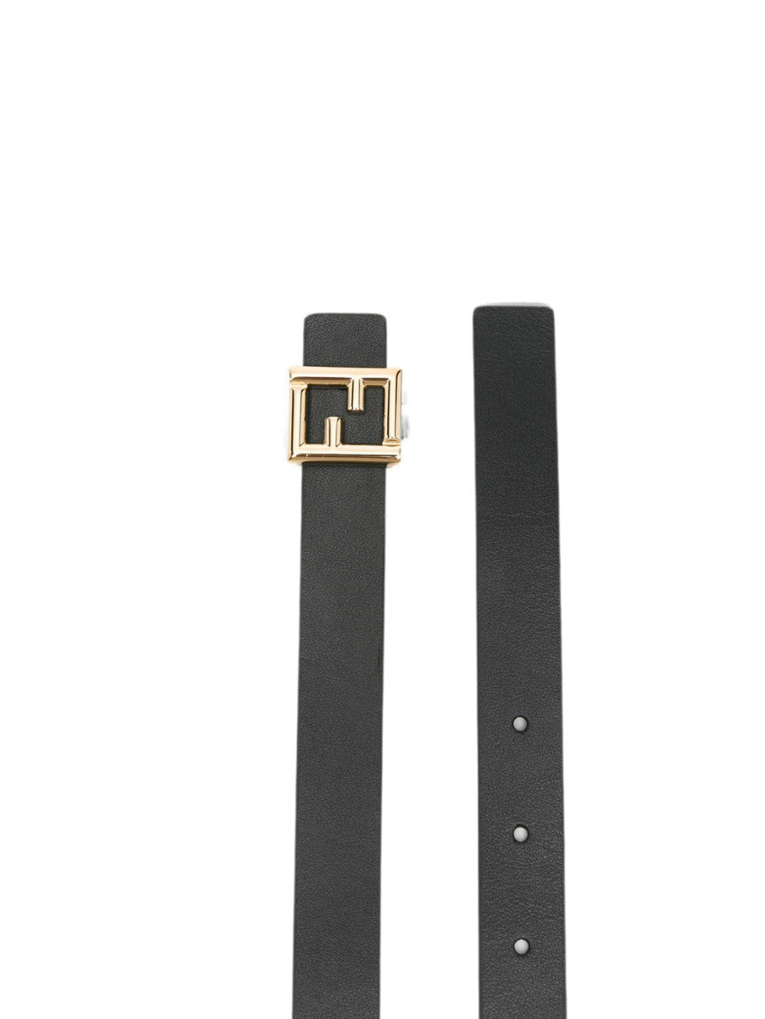 Black Logo Buckle Belt 3