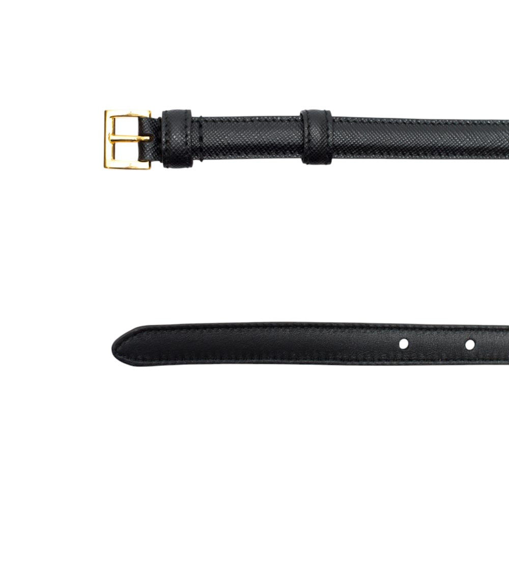 Black Logo Buckle Belt 3