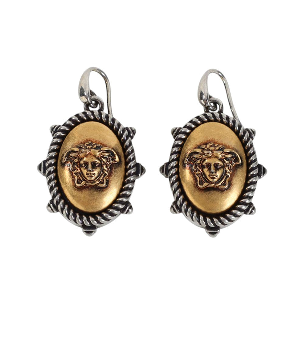 Golden Medusa Drop Earrings 1