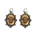 Golden Medusa Drop Earrings 1