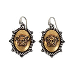 Golden Medusa Drop Earrings 1