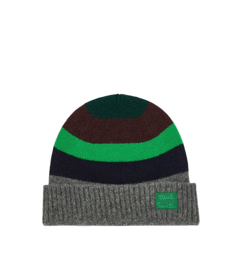 Multicolor Striped Beanie Cap 1