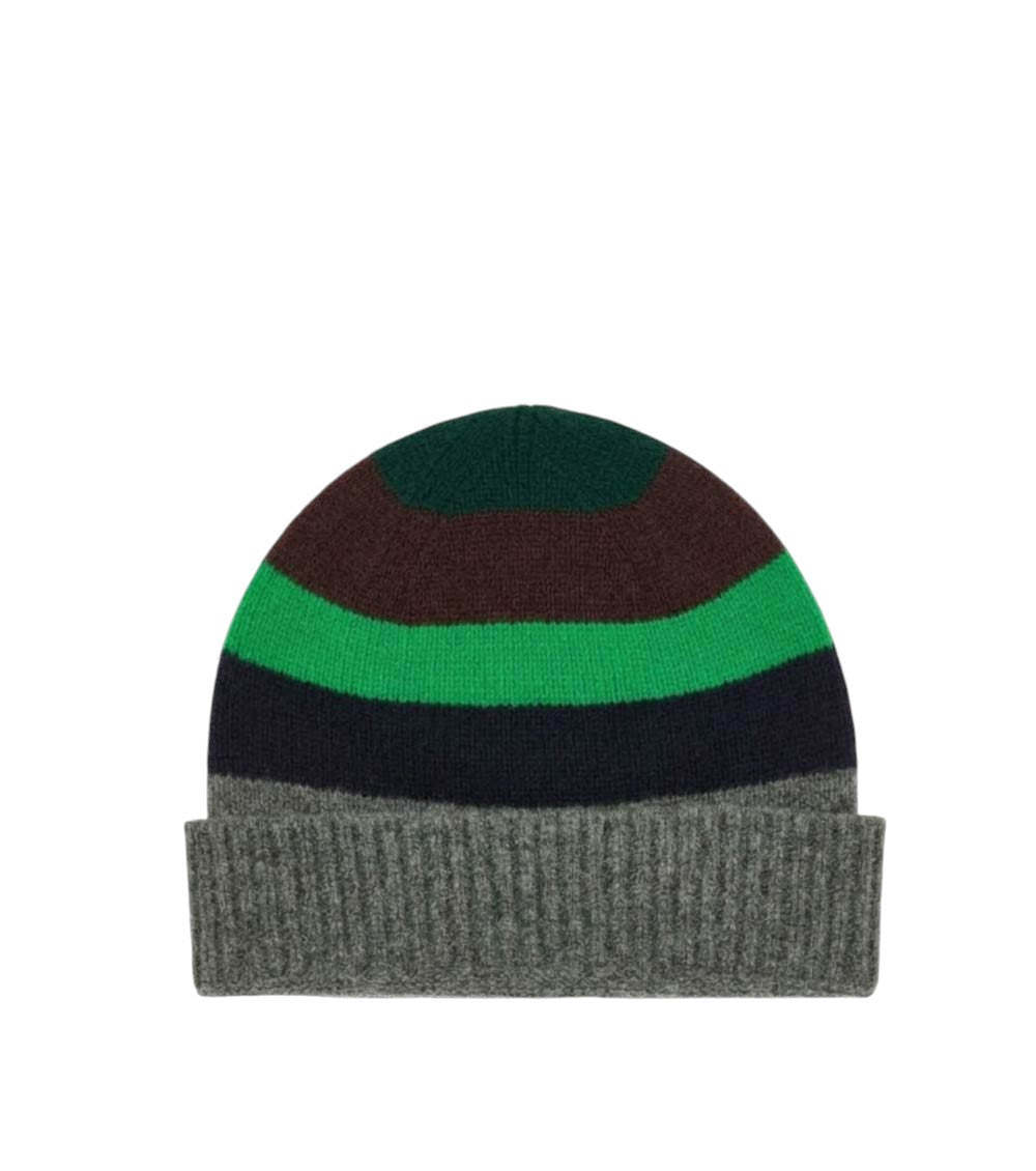 Multicolor Striped Beanie Cap 2