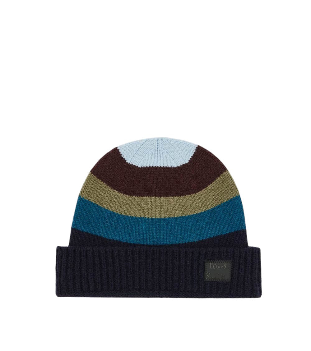 Multicolor Striped Beanie Cap 1