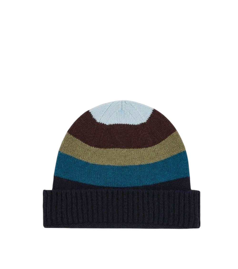 Multicolor Striped Beanie Cap 2