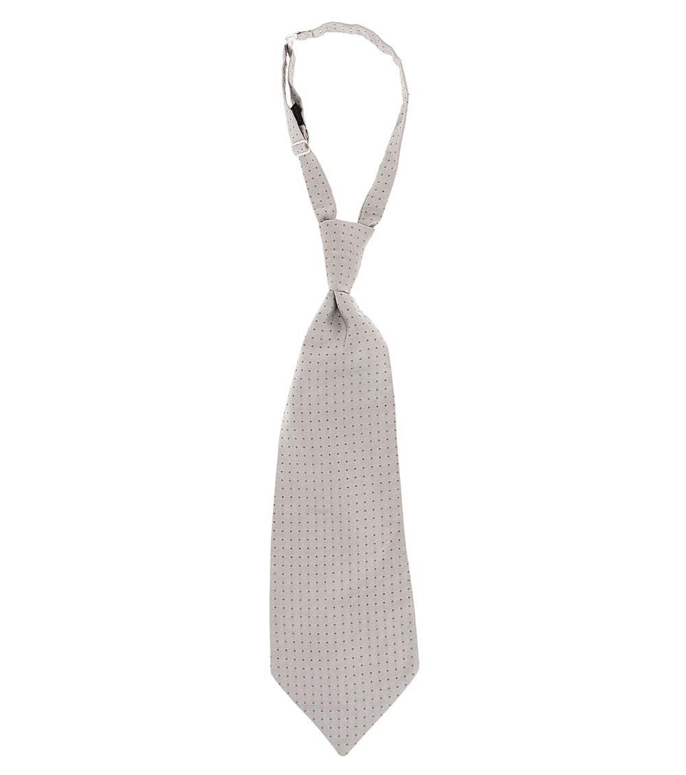 Grey Polka Dot Ascot Tie 1