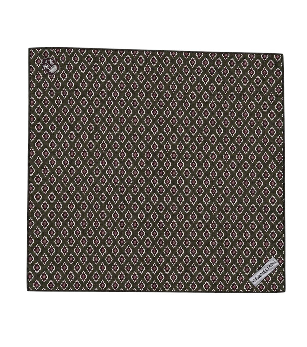 Green Geometric Pattern Pocket Square 1