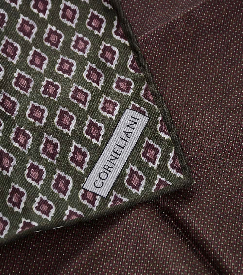 Green Geometric Pattern Pocket Square 3