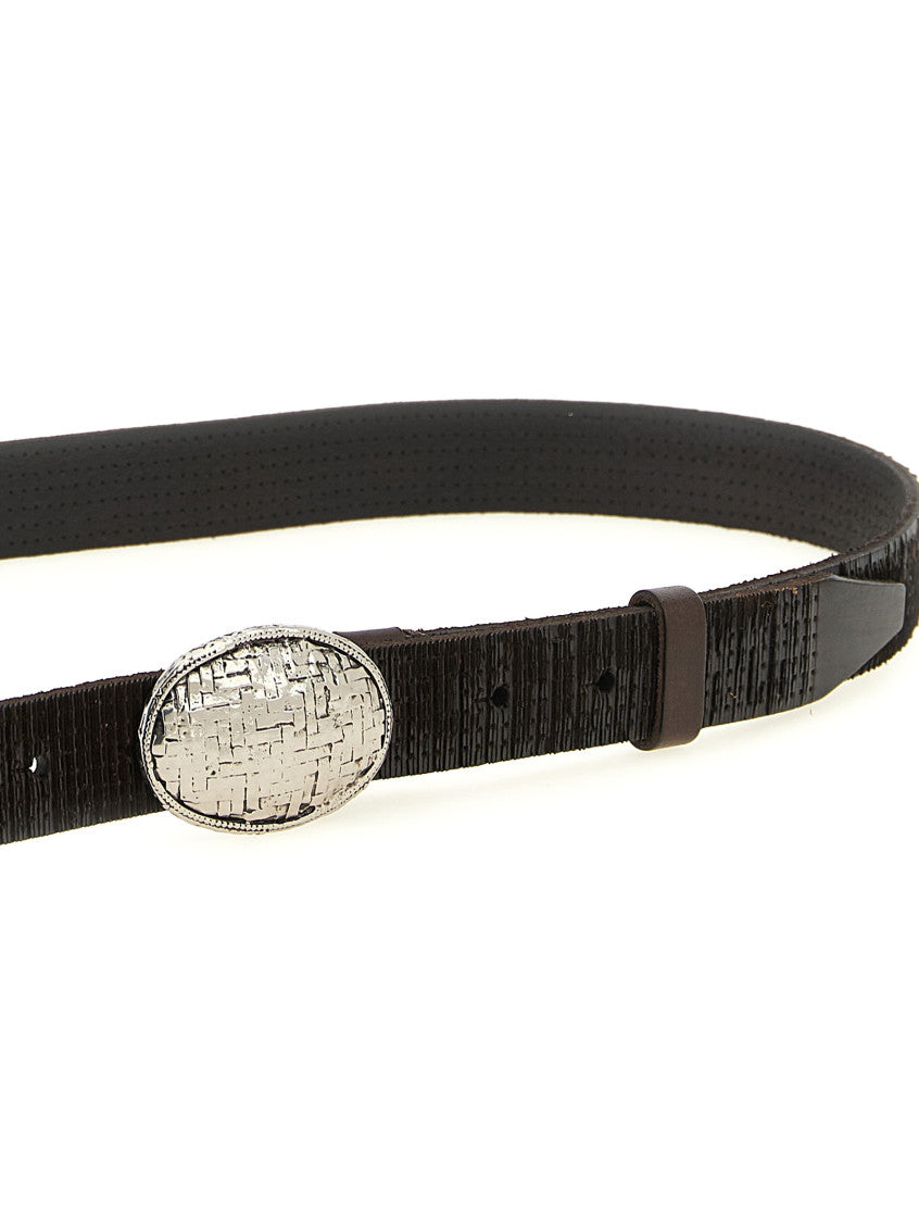 Brown Logo Buckle Belt 3