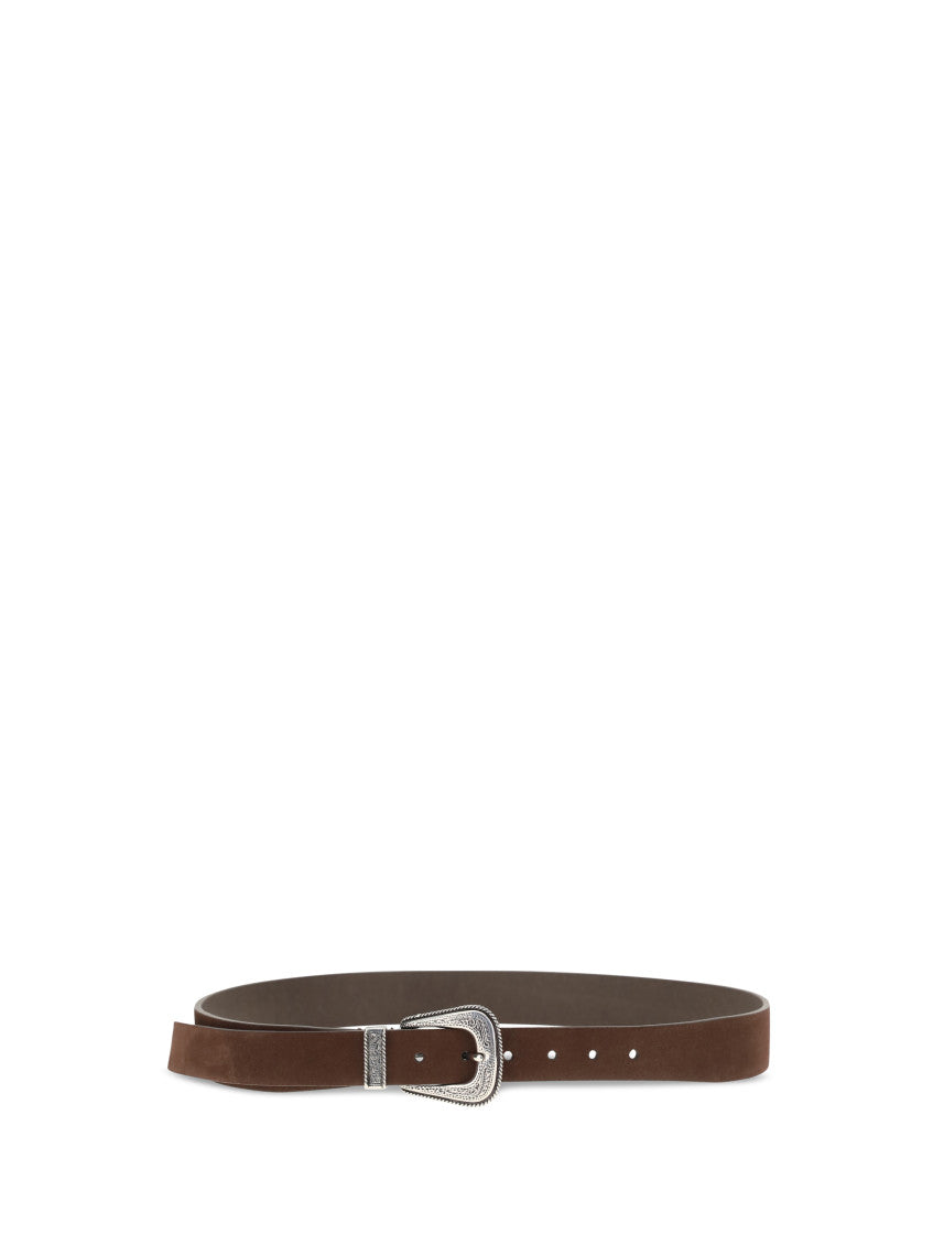 Brown Logo Buckle Belt 1