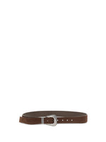 Brown Logo Buckle Belt 1