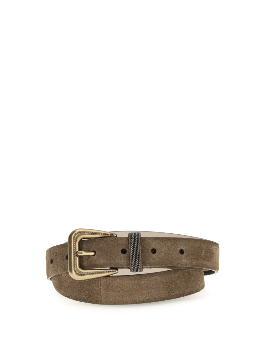 Brown Monili Embellished Buckle Belt 2