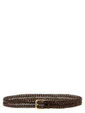 Brown Braided Buckle Belt 1
