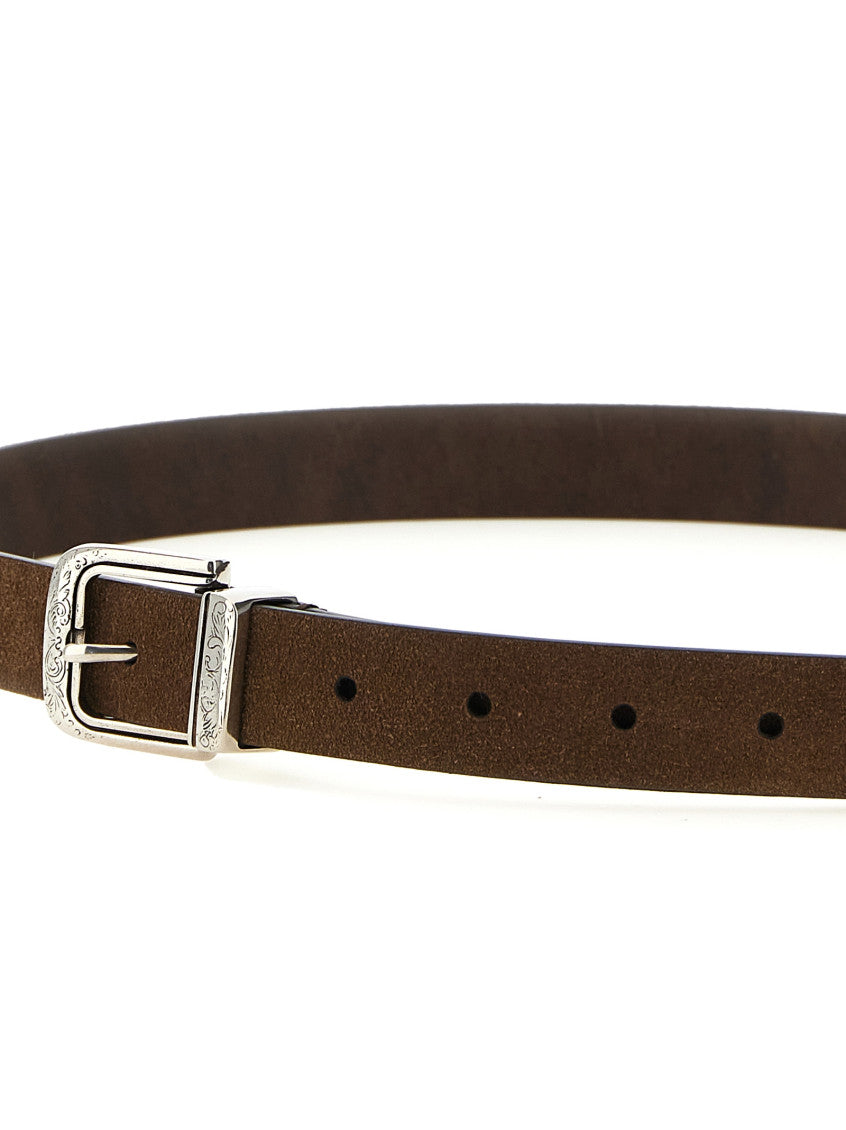 Brown Engraved Buckle Belt 4