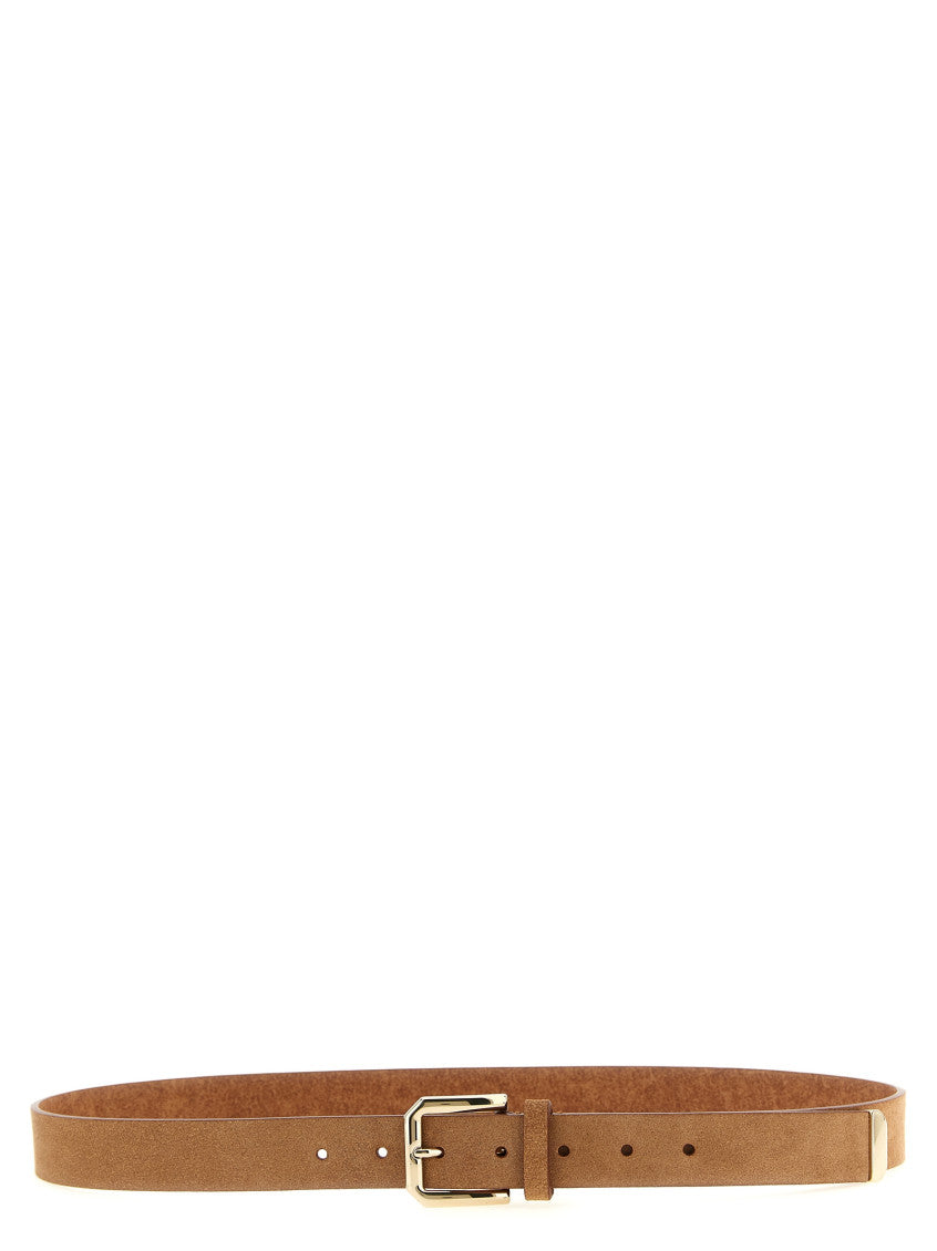 Brown Logo Buckle Belt 1