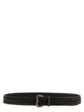 Dark Brown Braided Buckle Belt 1