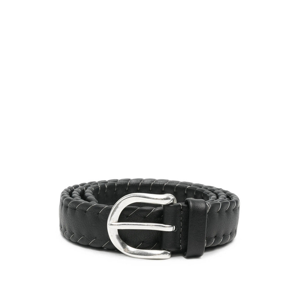 Black Whipstitch Buckle Belt 1