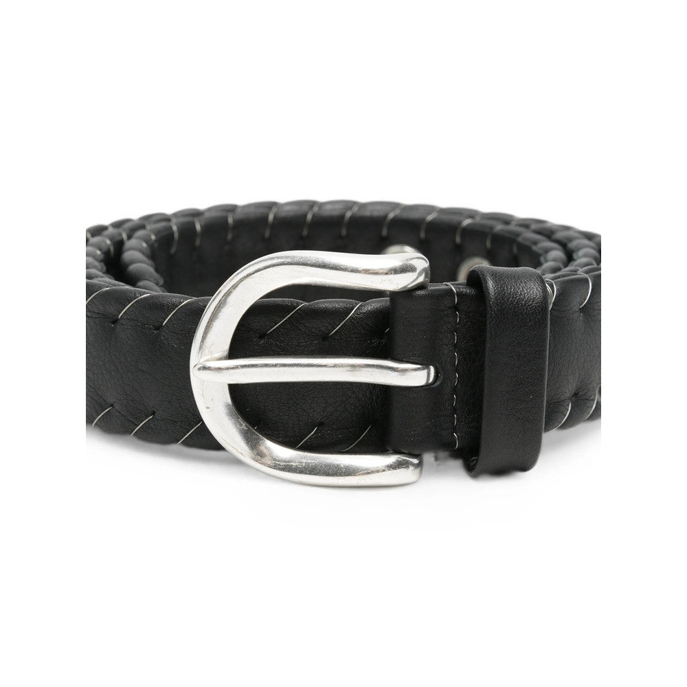 Black Whipstitch Buckle Belt 3