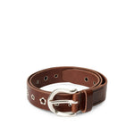 Brown Flower Rivets Buckle Belt 1