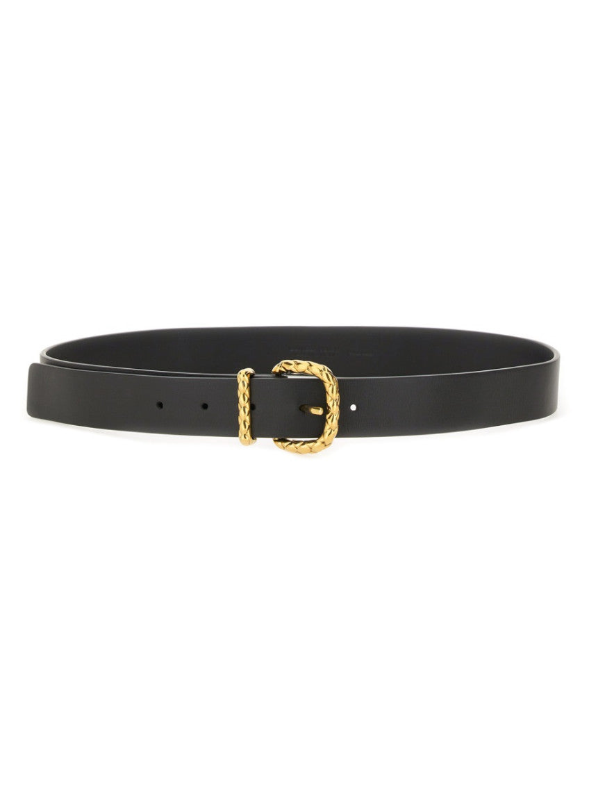Black Logo Buckle Belt 1