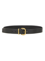 Black Logo Buckle Belt 1