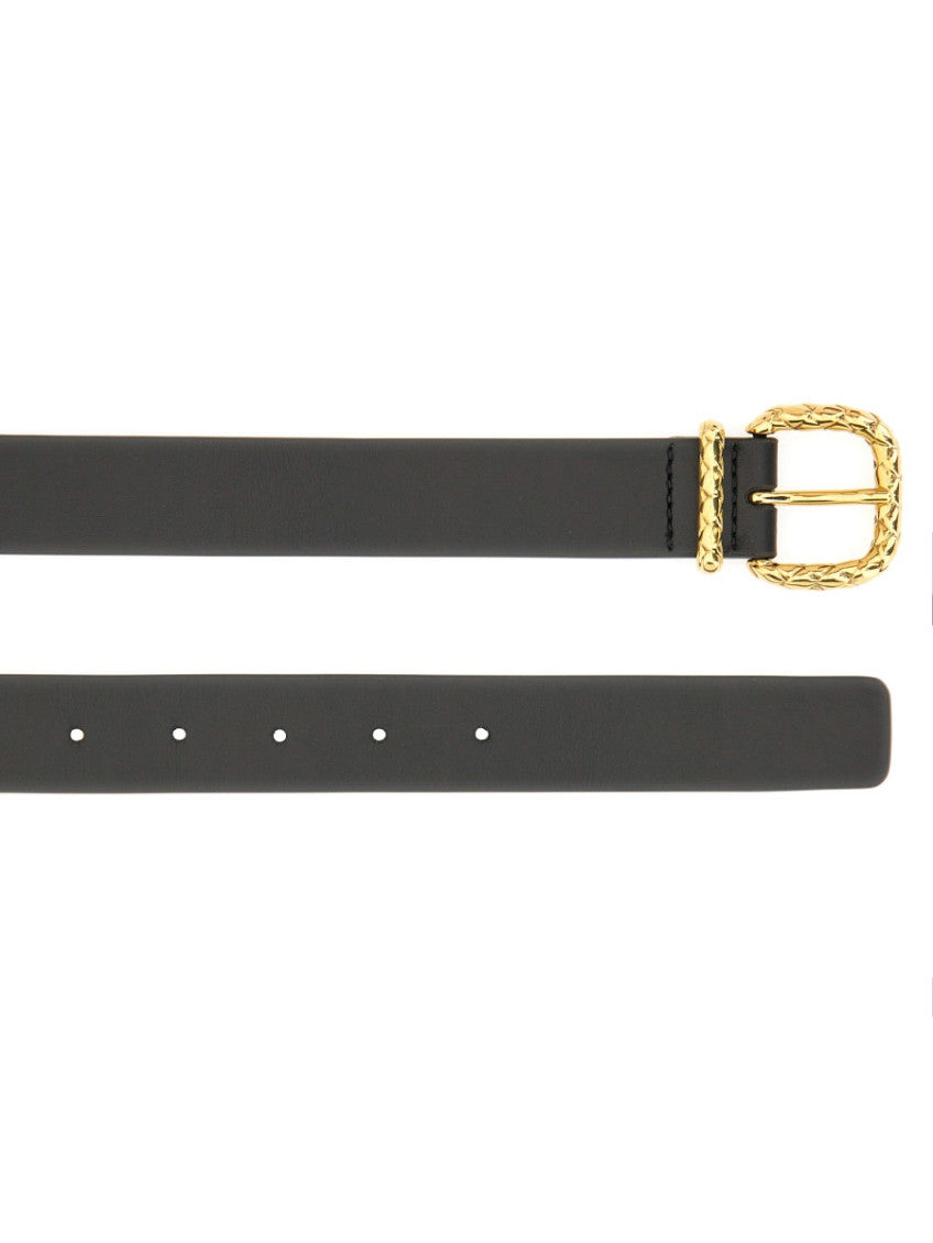 Black Logo Buckle Belt 2