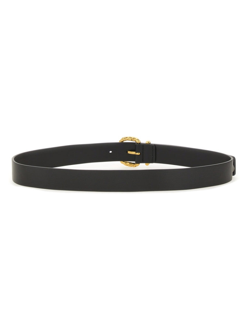 Black Logo Buckle Belt 3
