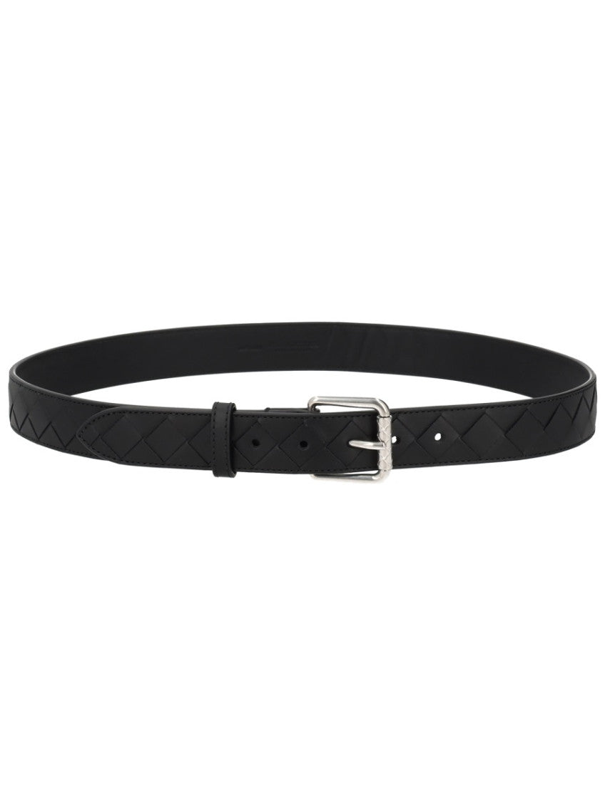 Black Braided Buckle Belt 1
