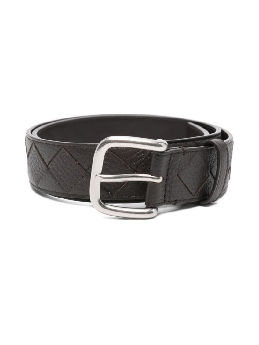 Brown Weave Buckle Belt 1