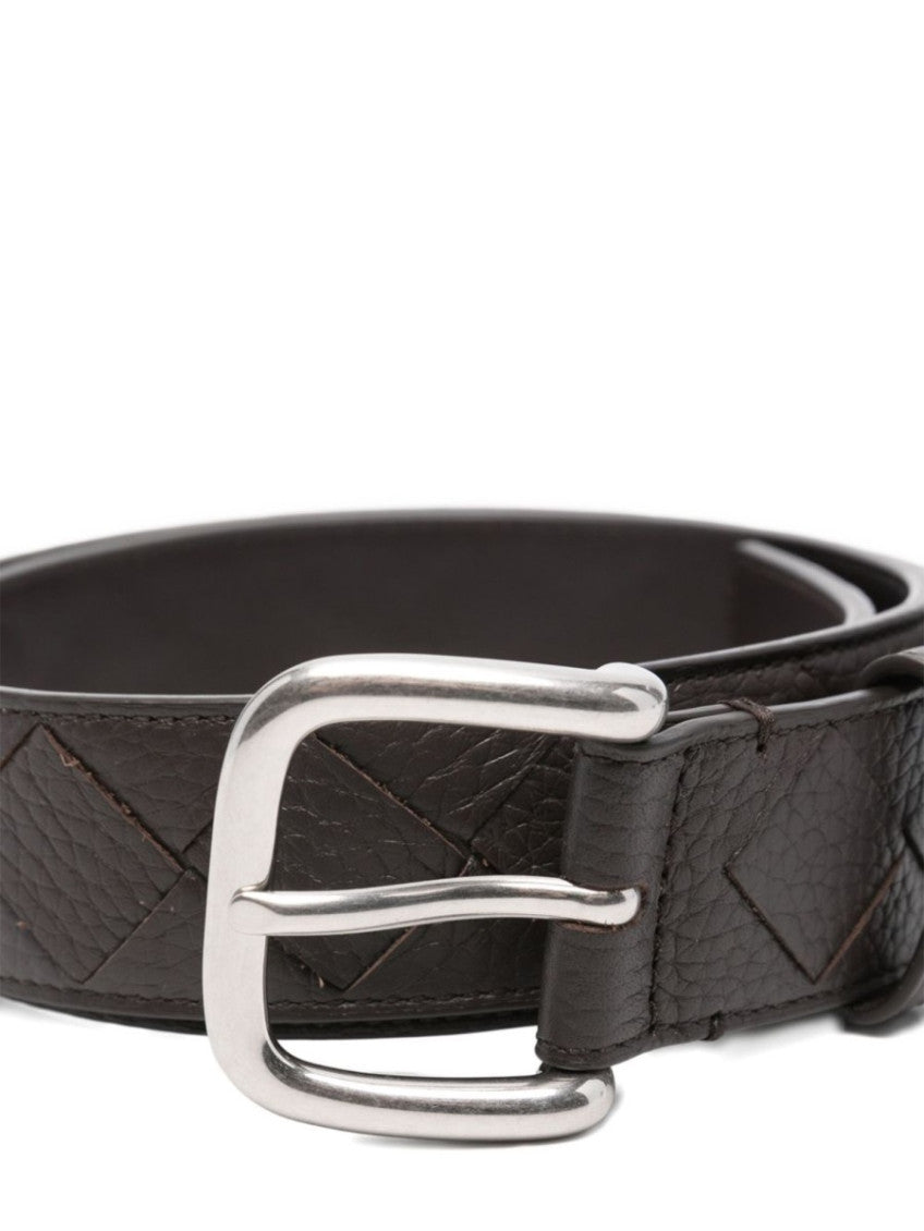 Brown Weave Buckle Belt 3