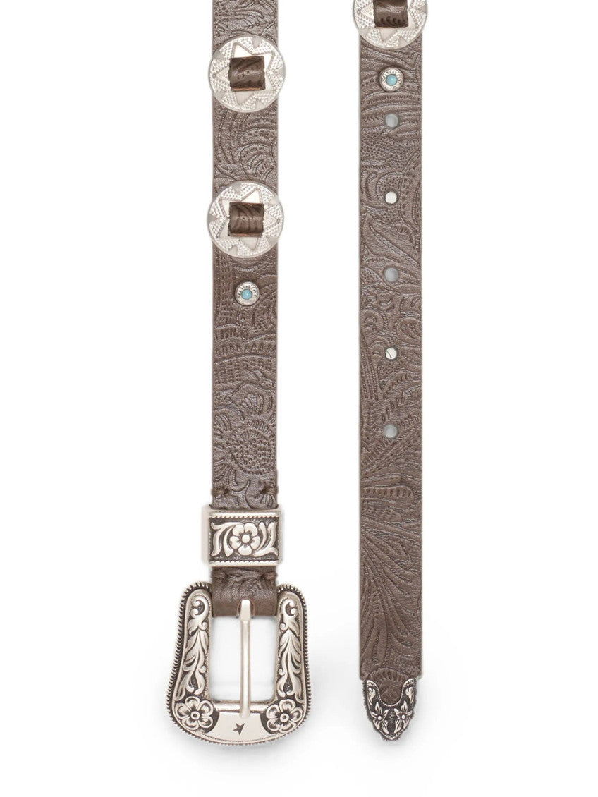 Brown Embellished Buckle Belt 3