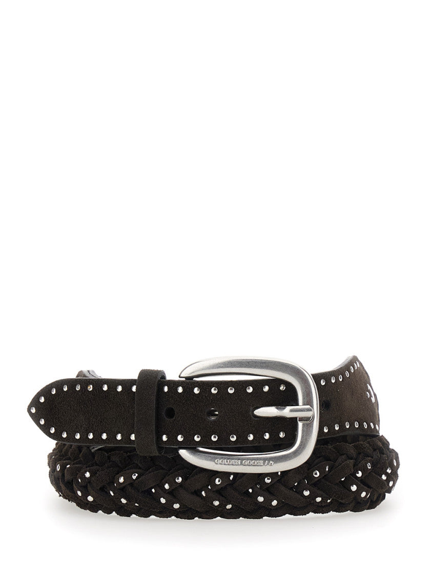 Brown Studded Buckle Belt 1