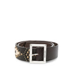 Dark Brown Studded Buckle Belt 1