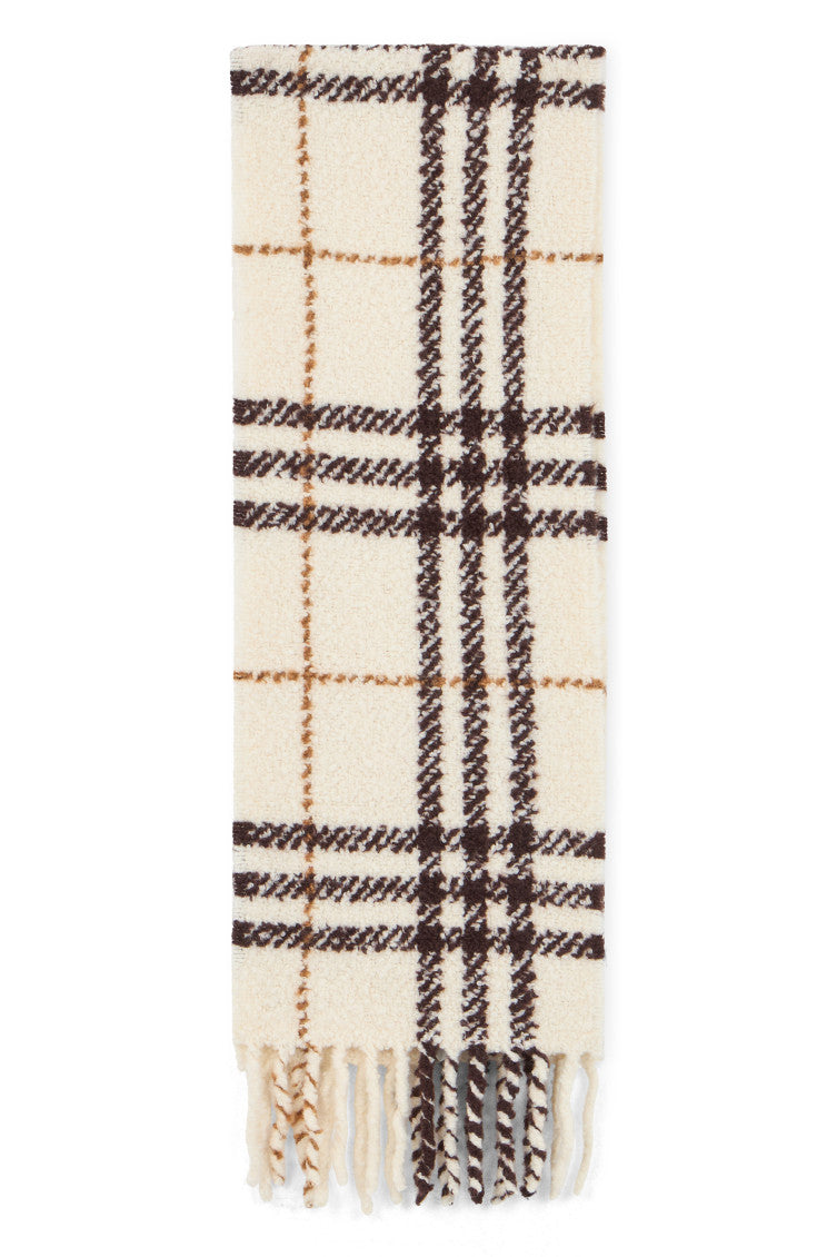 Beige Heritage Checks Scarf 1