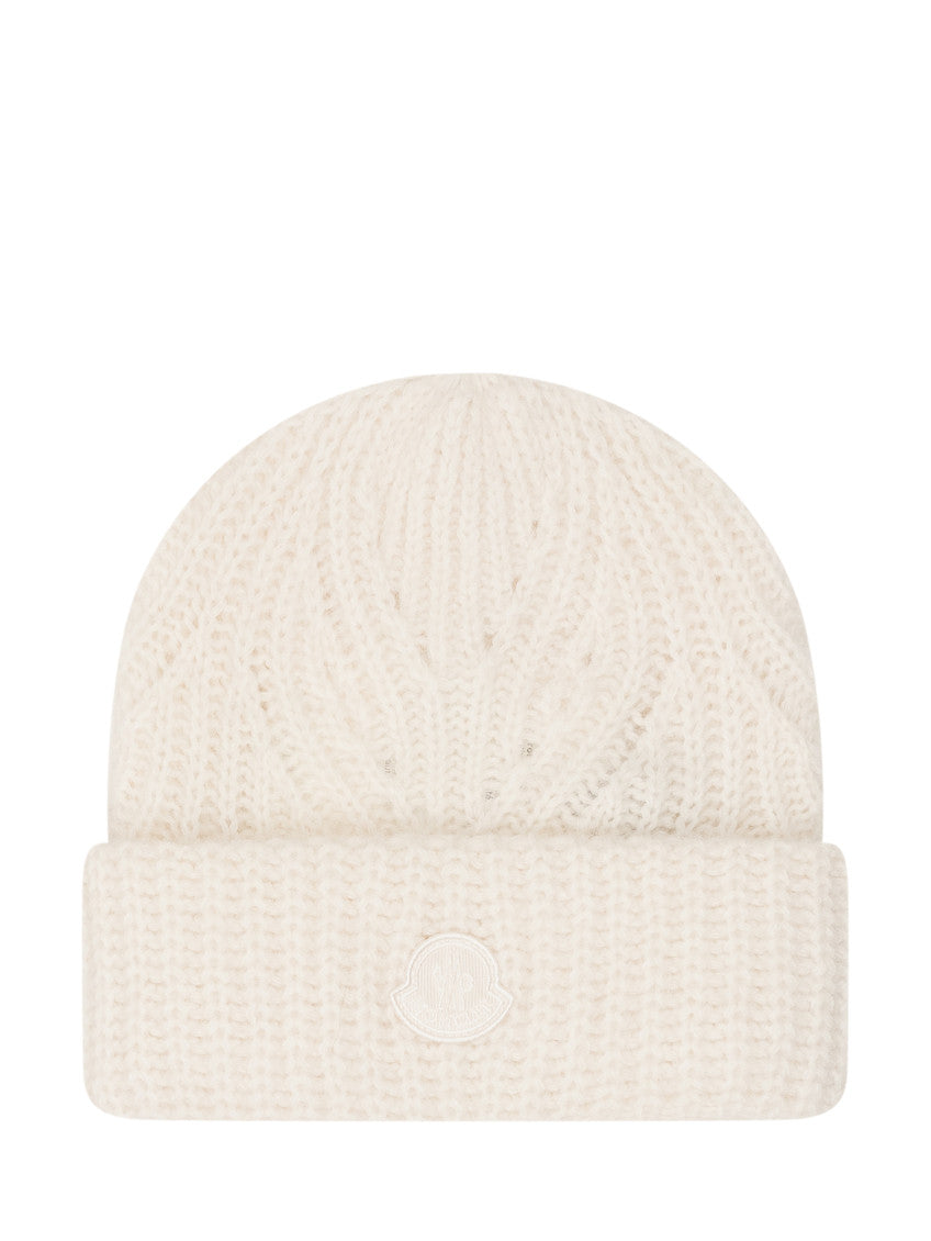 White Knitted Beanie Cap 1