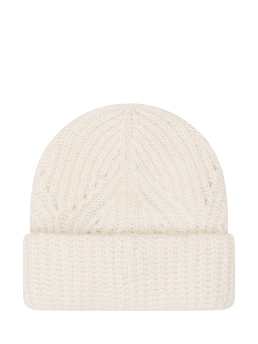 White Knitted Beanie Cap 2