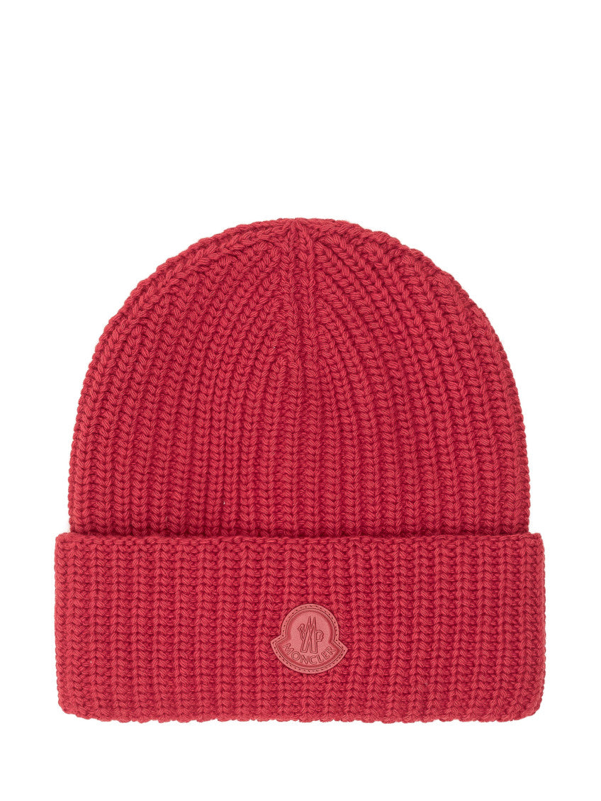 Red Knitted Beanie Cap 1