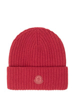 Red Knitted Beanie Cap 1