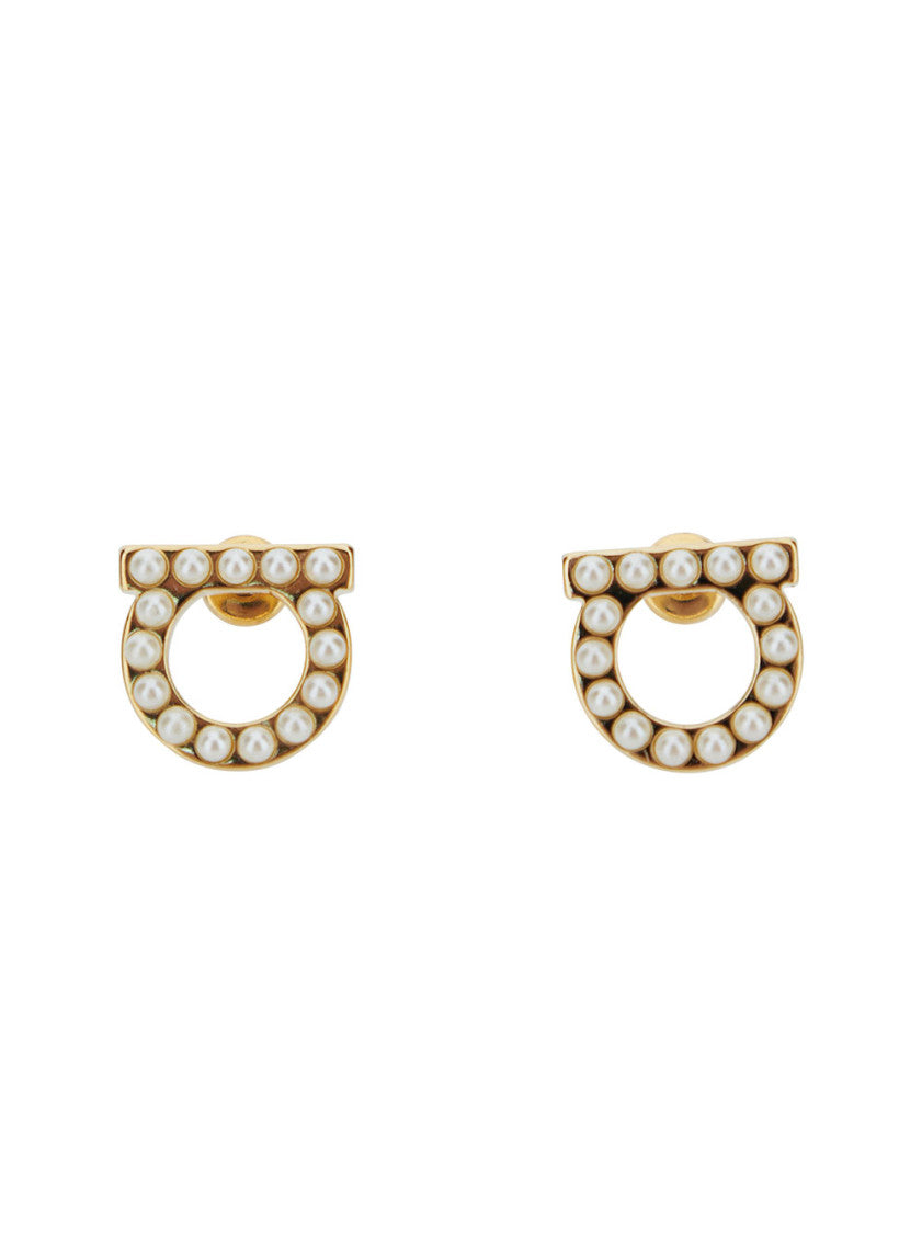 Golden Gancini Pearl Earrings 1