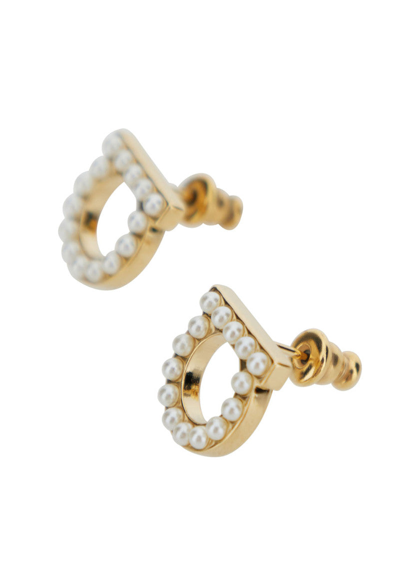 Golden Gancini Pearl Earrings 2