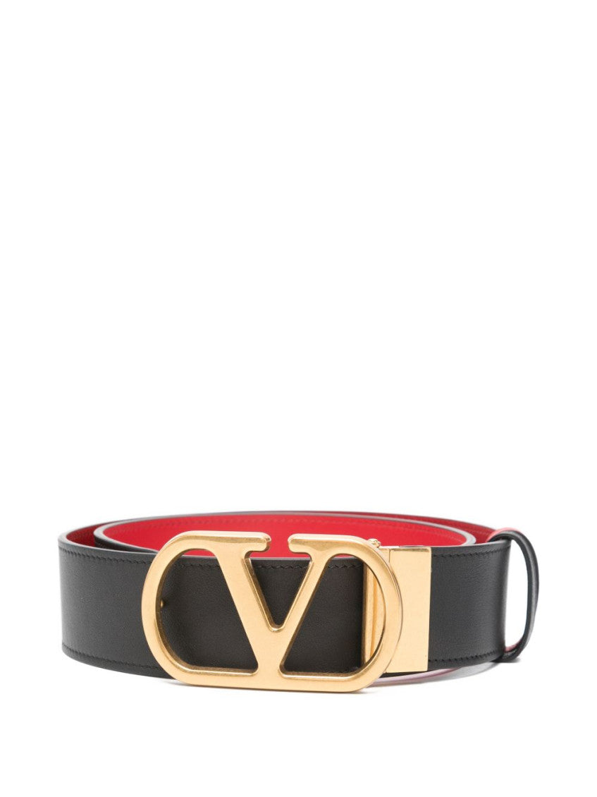 Black VLogo Signature Belt 1