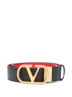 Black VLogo Signature Belt 1
