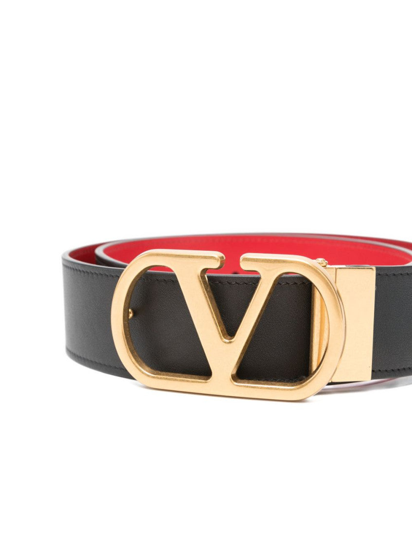 Black VLogo Signature Belt 2